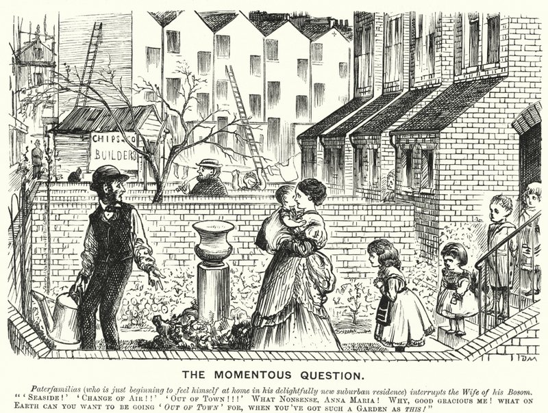 Caricatura de Punch: La Pregunta Importante de English School