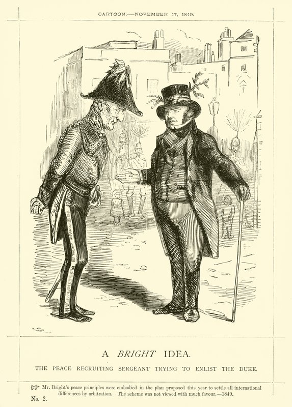 Caricatura de Punch sobre John Bright: Una idea brillante de English School