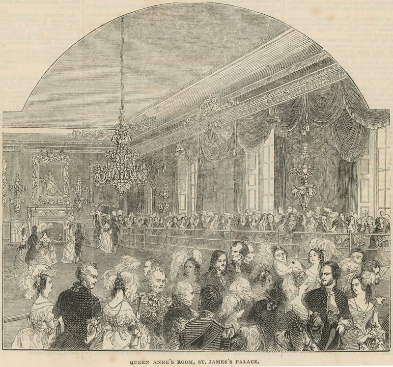 La Sala de la Reina Ana en el Palacio de St. James de English School