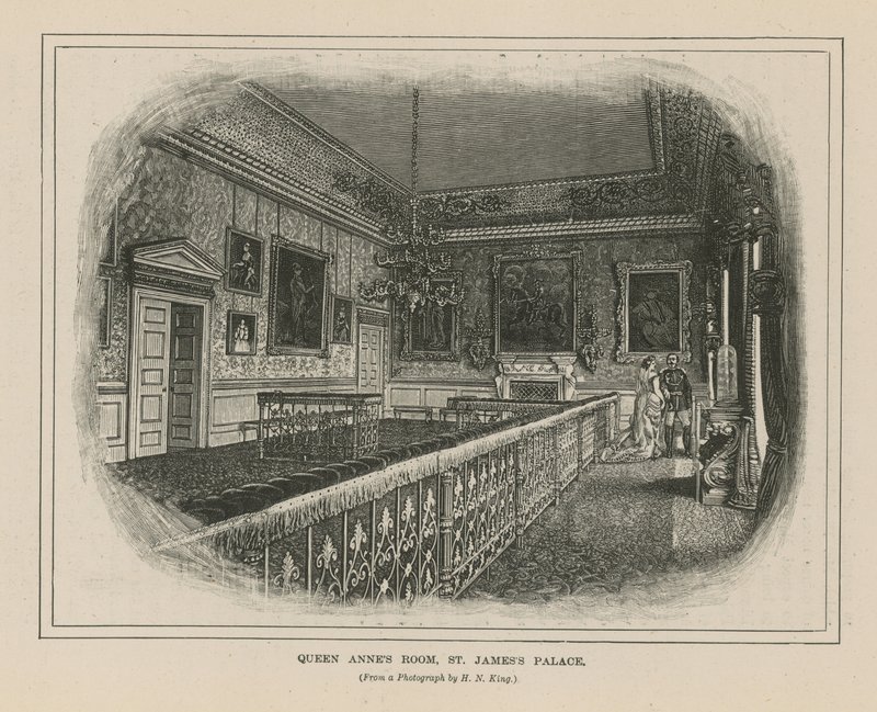 La Sala de la Reina Ana en el Palacio de St. James de English School