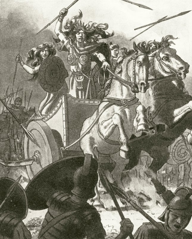 La Reina Boadicea en su carro de English School