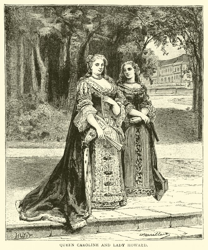 La reina Carolina y Lady Howard de English School