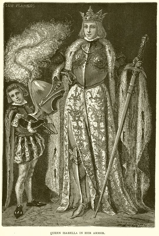 Reina Isabel en su Armadura de English School