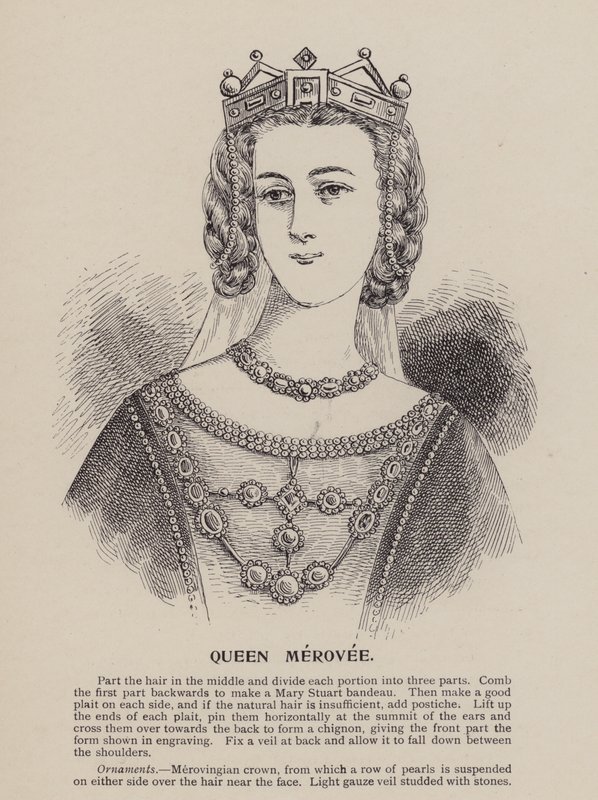 Reina Merovee (grabado) de English School