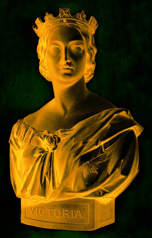 Reina Victoria, ilustración de The Queens of England or Royal Book of Beauty, publicado c.1875 de English School
