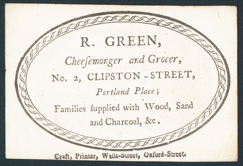 R Green, quesero y tendero de English School