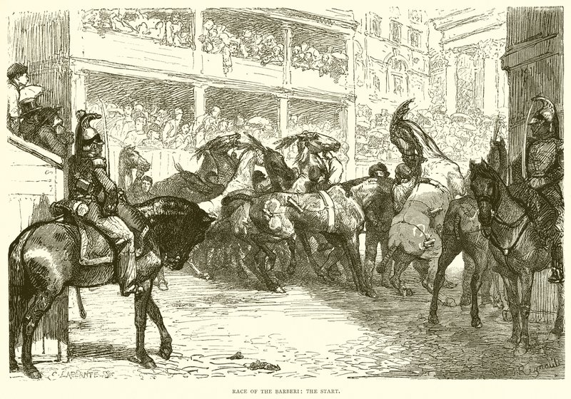 Carrera de los Barberi: La salida de English School