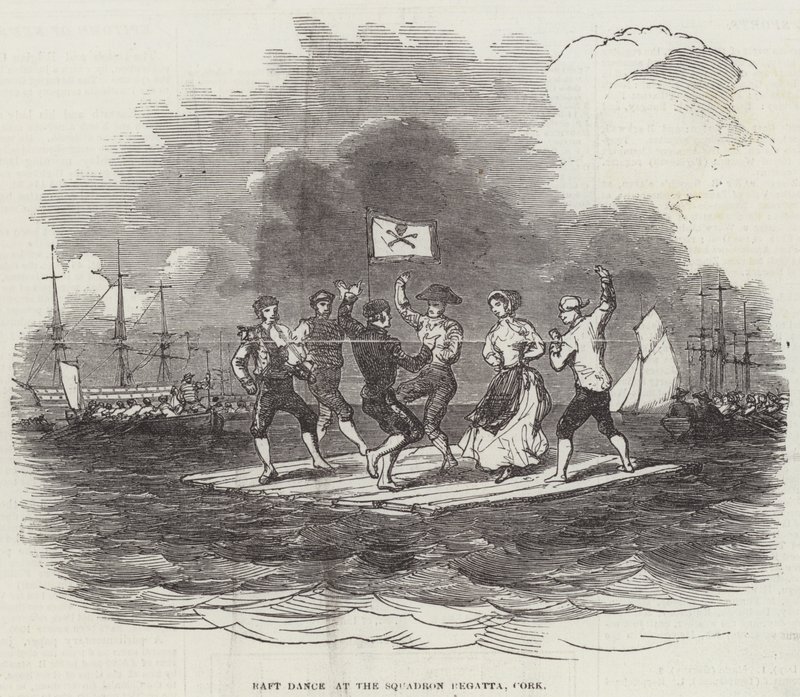 Baile en Balsa en la Regata del Escuadrón, Cork de English School