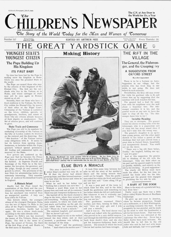Ramsay MacDonald, el primer hombre en volar como Primer Ministro, portada de 