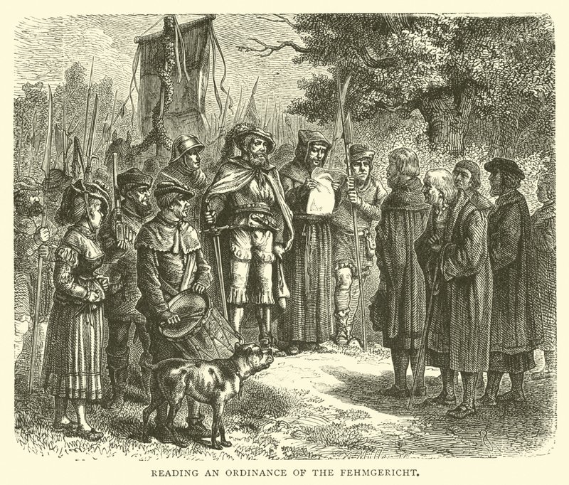 Lectura de una ordenanza del Fehmgericht de English School