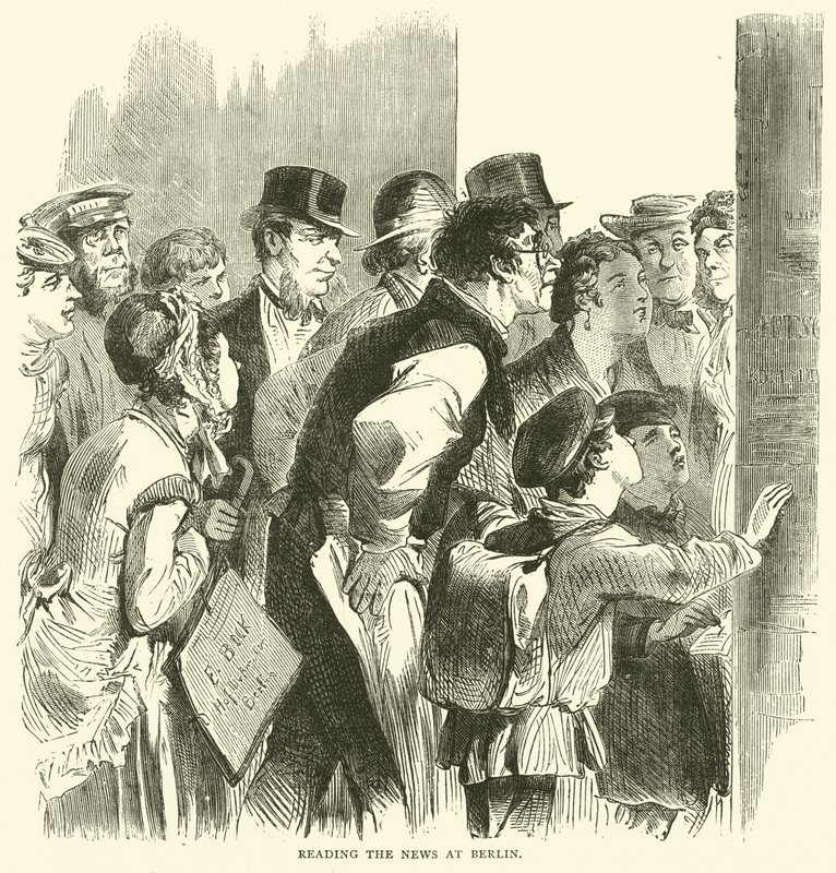 Leyendo las noticias en Berlín, noviembre 1870 de English School