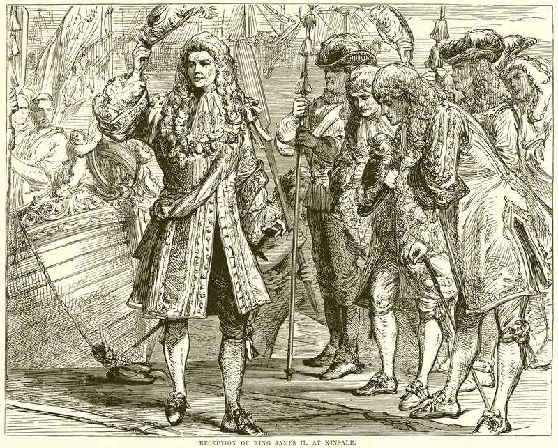 Recepción del rey Jacobo II en Kinsale de English School