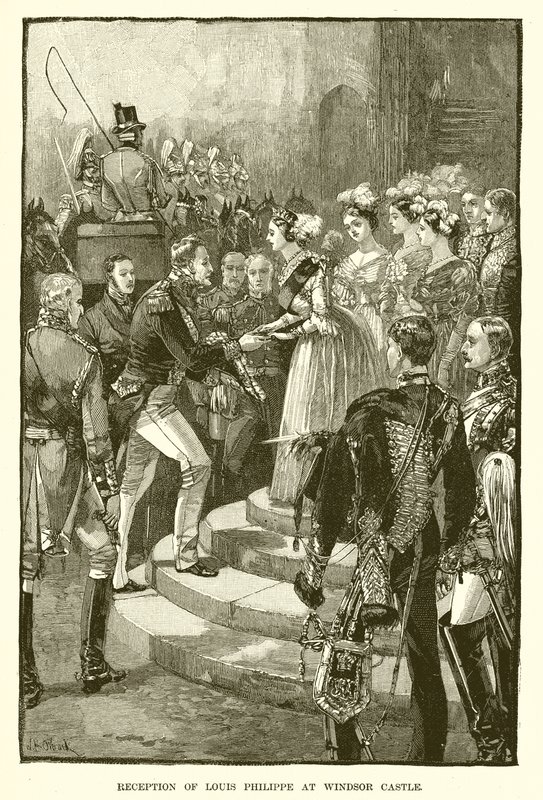 Recepción de Luis Felipe en el castillo de Windsor de English School
