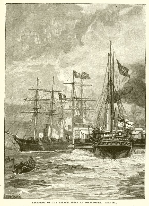 Recepción de la Flota Francesa en Portsmouth de English School
