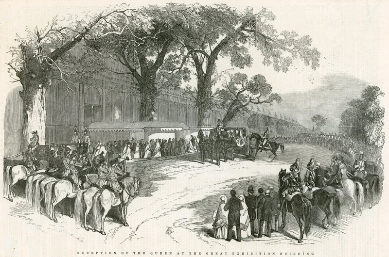 Recepción de la Reina en el Edificio de la Gran Exposición, Gran Exposición, 1851 de English School