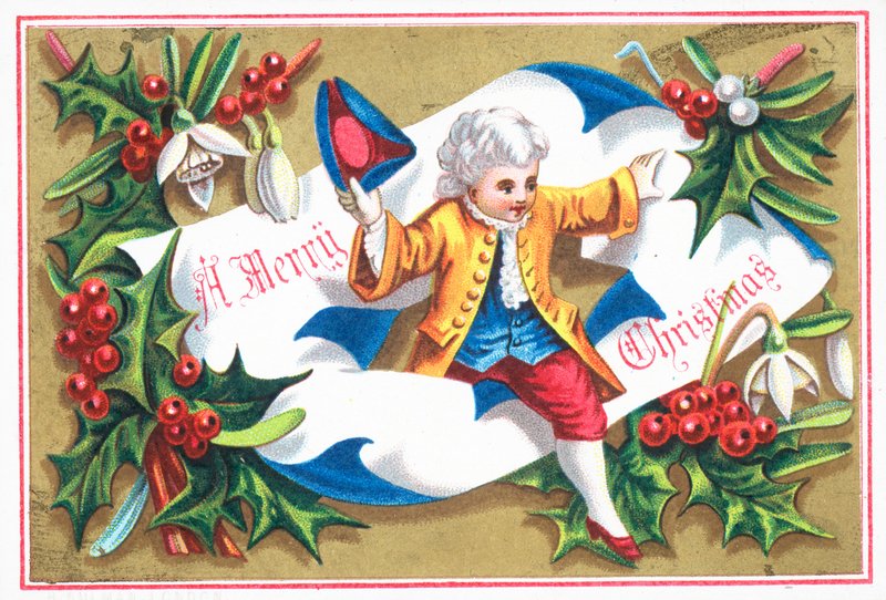 Caballero de la Regencia, Tarjeta de Navidad de English School
