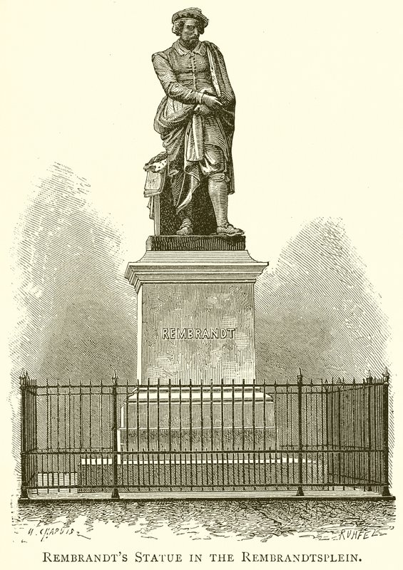 La estatua de Rembrandt en la Rembrandtsplein de English School