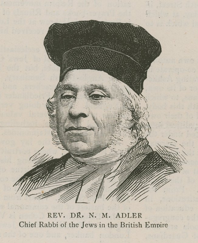 Reverendo Dr. N M Adler, Gran Rabino de los Judíos del Imperio Británico de English School