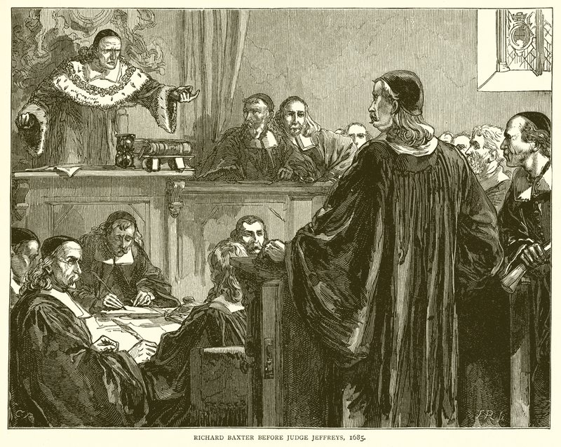 Richard Baxter ante el juez Jeffreys, 1685 de English School