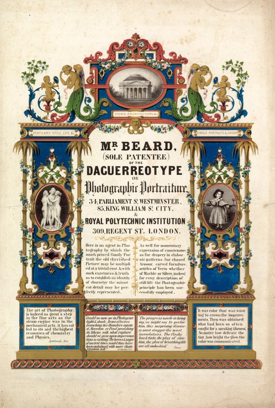 Estudio fotográfico de retratos de Richard Beard, inaugurado en Londres el 23 de marzo de 1841 de English School