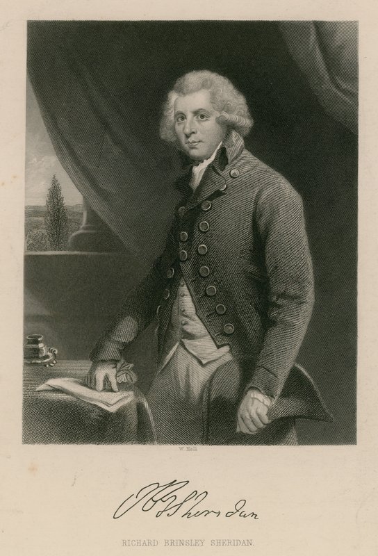 Richard Brinsley Sheridan, dramaturgo, poeta y gerente de teatro de English School