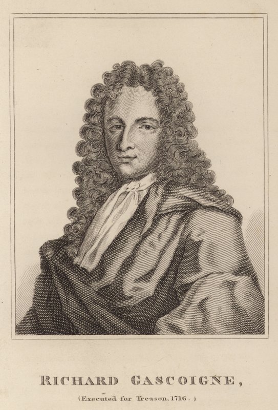 Richard Gascoigne, Ejecutado por Traición, 1716 de English School