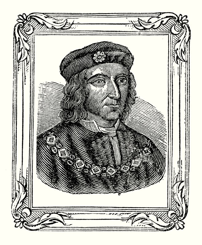 Ricardo III nació en 1450, coronado en 1483, asesinado en 1485 de English School