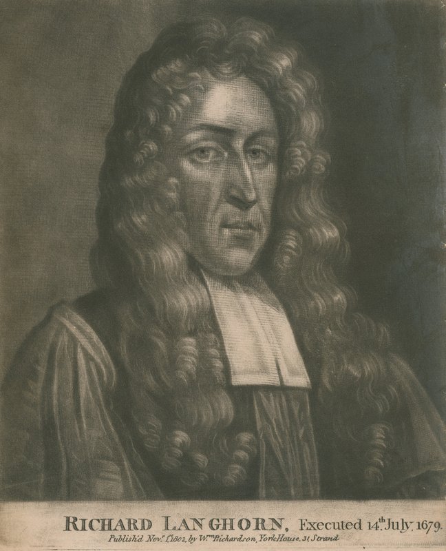 Richard Langhorn, ejecutado el 14 de julio de 1679 de English School