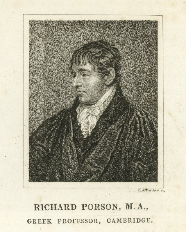 Richard Porson, Profesor de Griego, Cambridge de English School