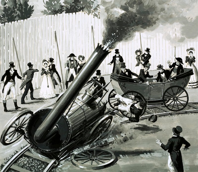 Richard Trevithick construyó un pequeño ferrocarril circular en Londres para introducir a la gente en los viajes en tren de English School