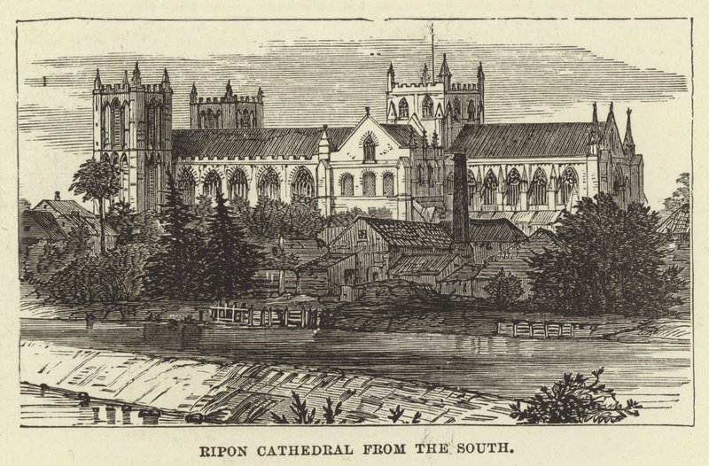 Catedral de Ripon desde el sur de English School