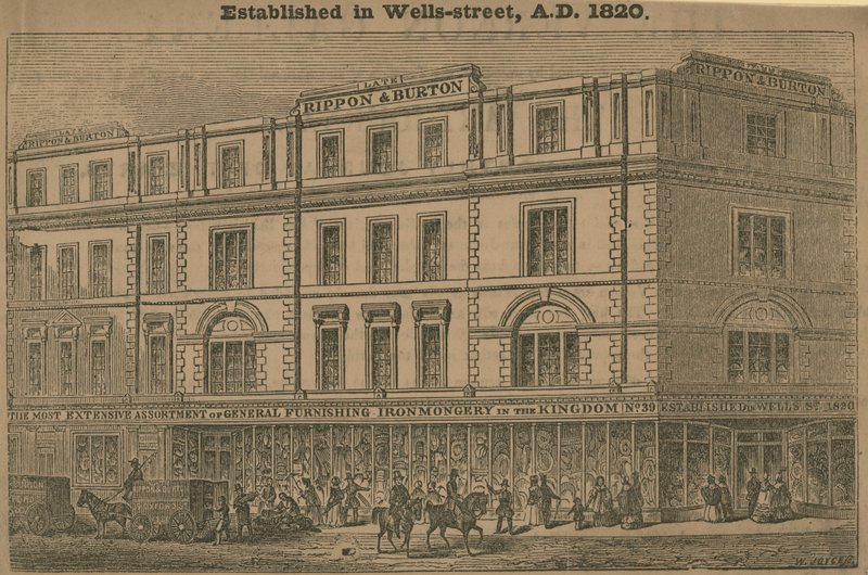 Rippon y Burton, tienda departamental, establecida en 1820 de English School