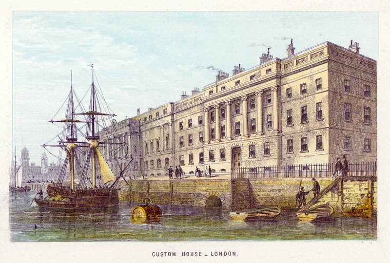Río Támesis: Custom House, Londres de English School
