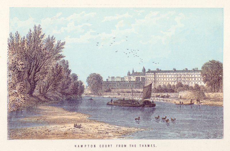 Río Támesis: Hampton Court desde el Támesis de English School