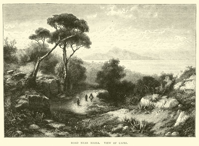 Camino cerca de Massa, vista de Capri de English School