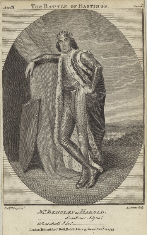 Robert Bensley como Harold en La batalla de Hastings de English School