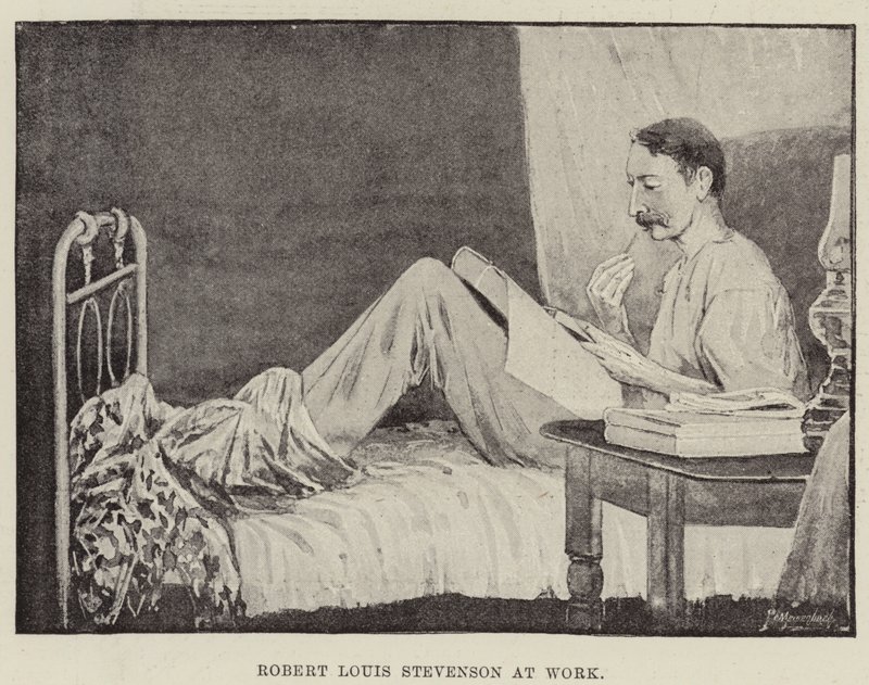 Robert Louis Stevenson trabajando de English School