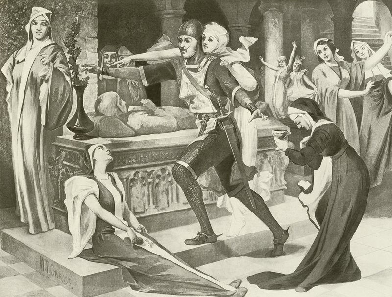 Roberto el Diablo, Acto III escena iii (grabado) de English School
