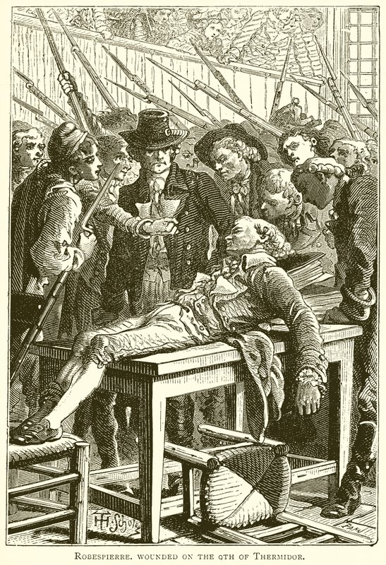 Robespierre herido el 9 de Thermidor de English School