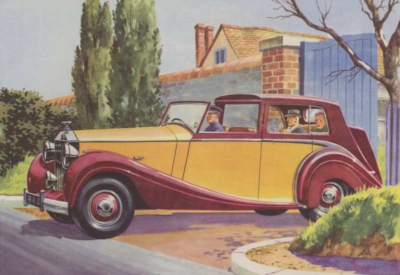 Rolls-Royce (litografía en color) de English School