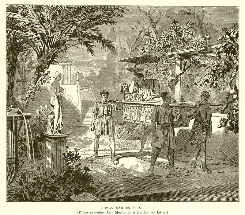 Escena de jardín romano de English School