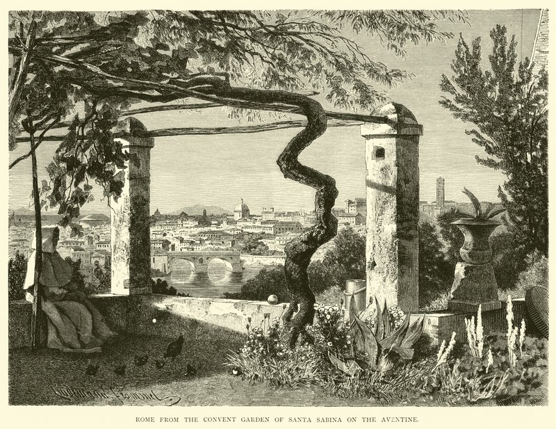 Roma desde el jardín del convento de Santa Sabina en el Aventino de English School