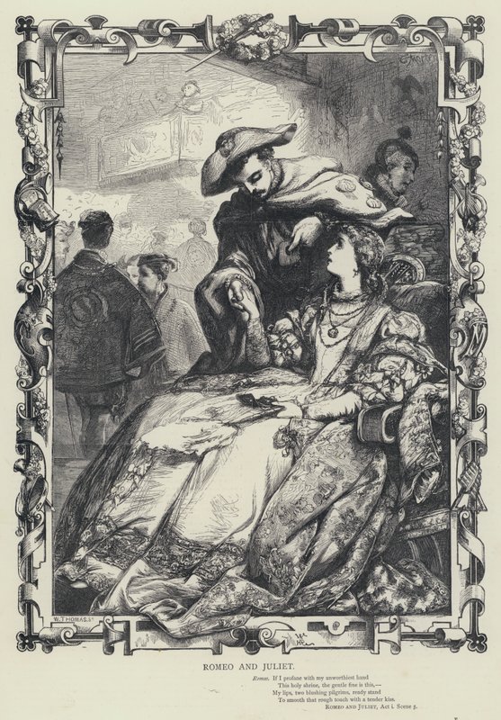 Romeo y Julieta, Acto i, Escena 5 (grabado) de English School