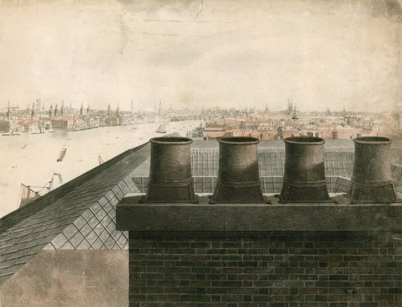Vista desde la azotea de Londres y el Río Támesis de English School