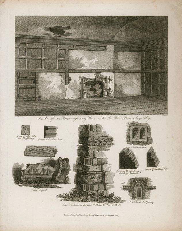 Habitación adyacente a las bajo el salón, Abadía de Bermondsey de English School