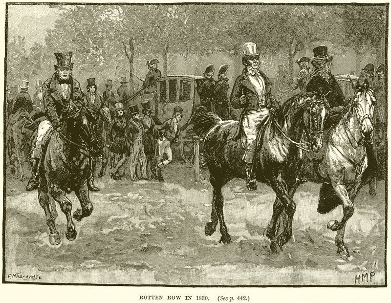 Rotten Row en 1830 de English School