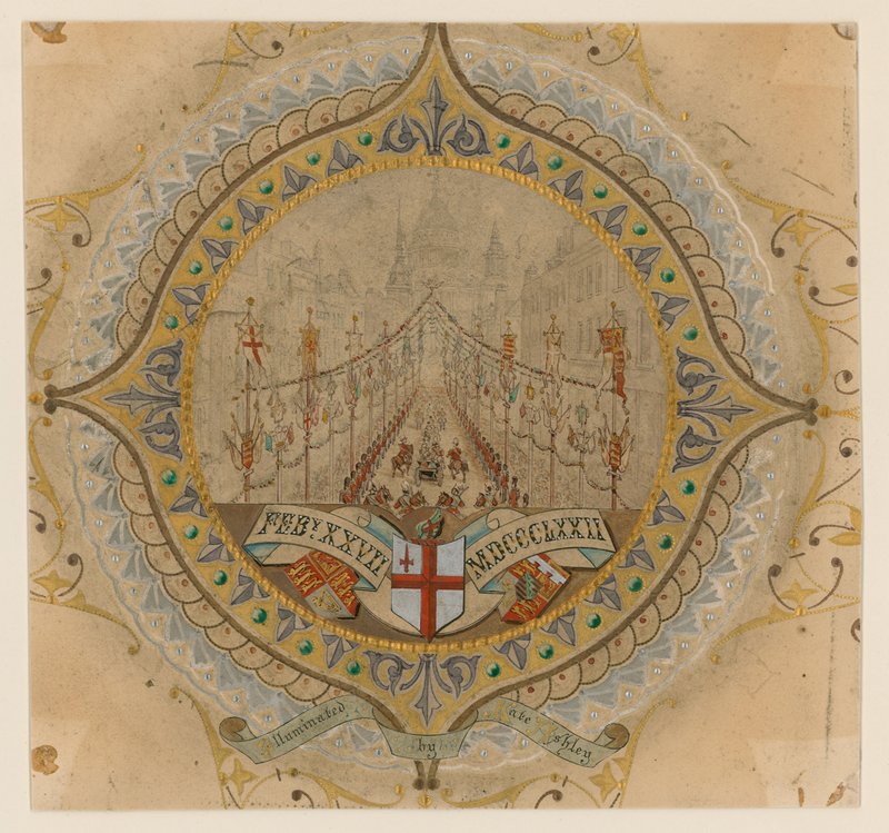 Procesión Real de la visita de Su Majestad a la Catedral de San Pablo, Londres, 27 de febrero de 1872 de English School