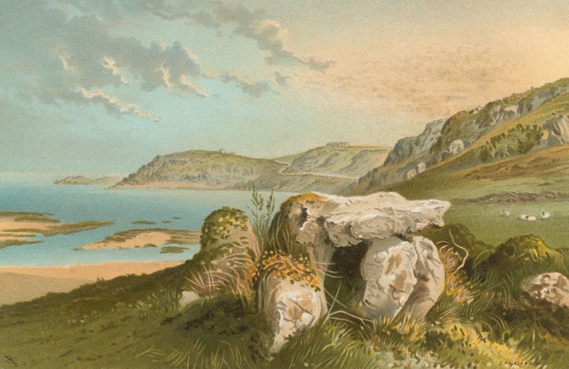 Bahía de Rozel y restos druídicos--Jersey de English School