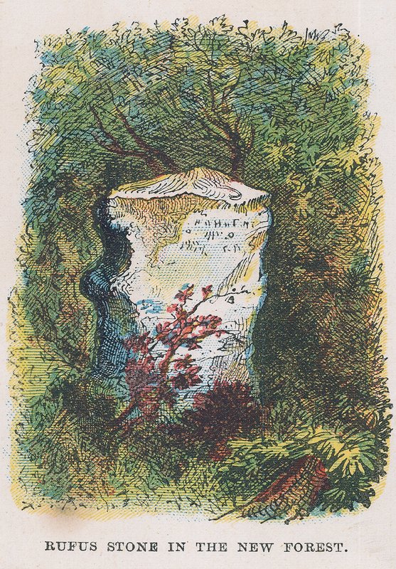 Piedra de Rufus en el Nuevo Bosque de English School