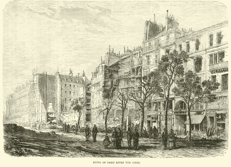 Ruinas de París después del asedio, abril 1871 de English School